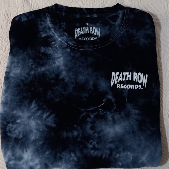 Death Row Records T-Shirt Small (S) Black & Blue Tie Dye Hooded Electric… - Picture 5 of 15